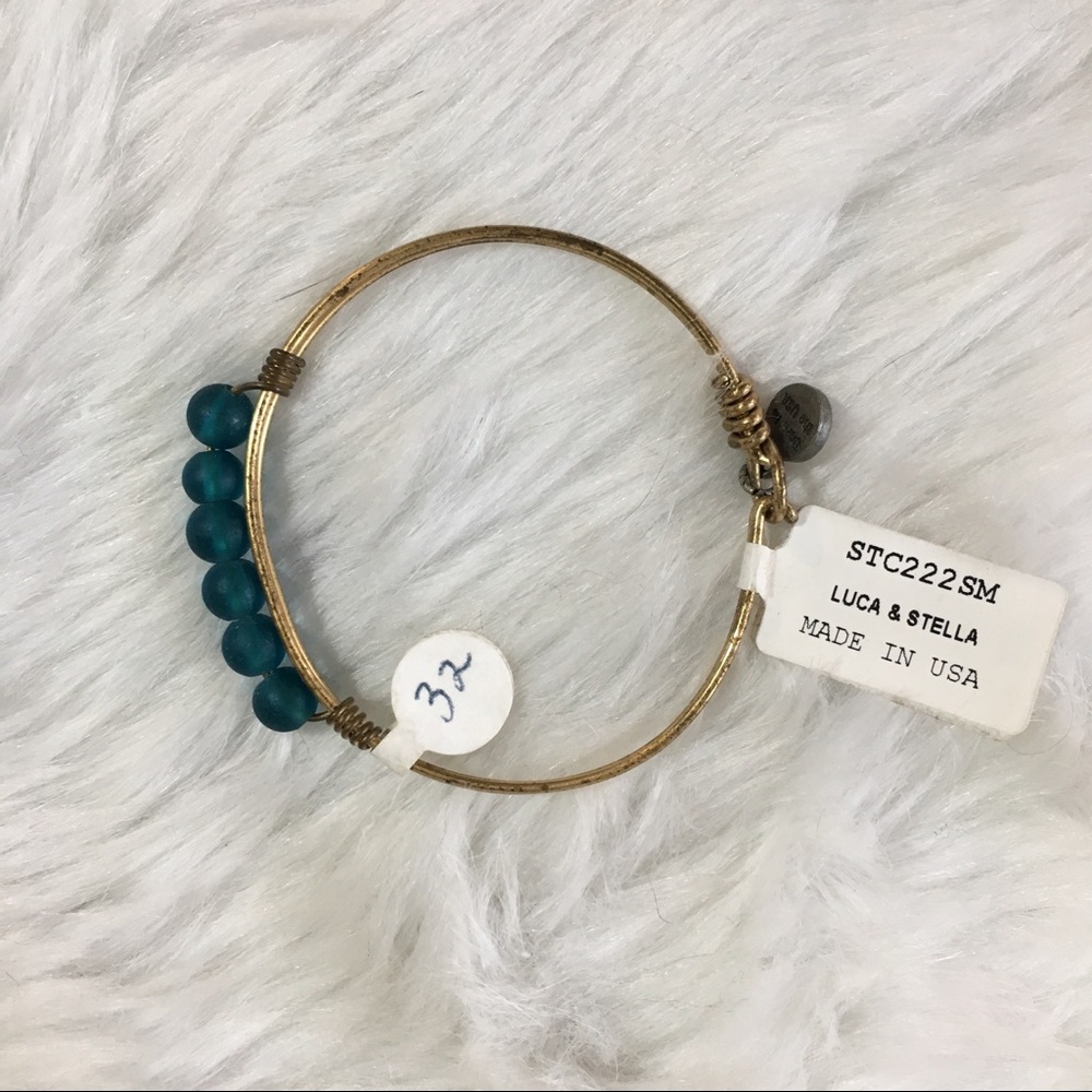 Luca and Danni Blue Beaded Bracelets